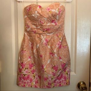 Teeze Me Strapless Floral Blush Dress 5